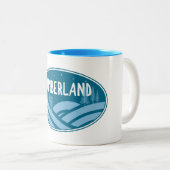 Cumberland Maryland Outdoors ツートーンマグカップ (正面右)