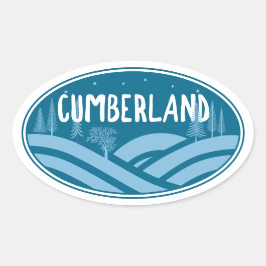 Cumberland Maryland Outdoors 楕円形シール (正面)
