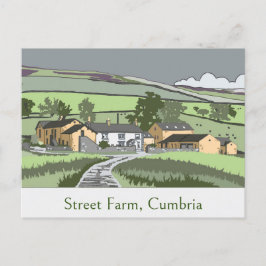 Cumbrian Farmhouseのシーンを持つポストカード ポストカード