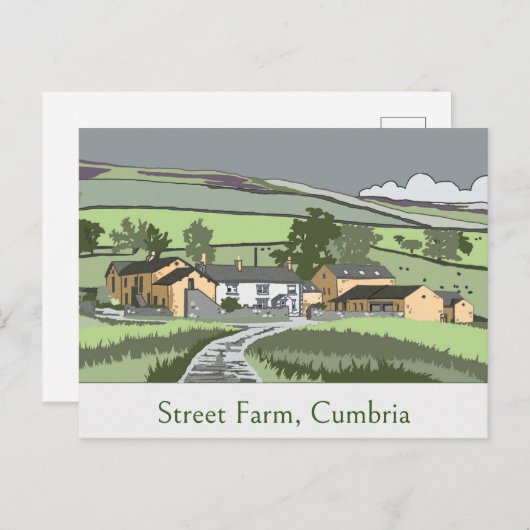 Cumbrian Farmhouseのシーンを持つポストカード ポストカード (正面/裏面)