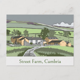 Cumbrian Farmhouseのシーンを持つポストカード ポストカード