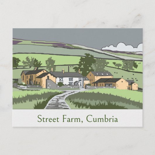 Cumbrian Farmhouseのシーンを持つポストカード ポストカード (正面)
