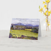 Cumbrian landscape – あいさつ空白のカード カード (黄色い花)