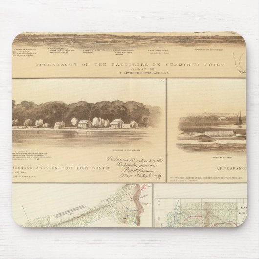 Cumming社のPt電池と機能 マウスパッド (正面)