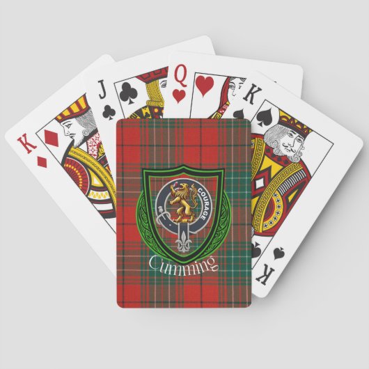 Cumming Scottish Clan Tartan & Crest トランプ (裏面)