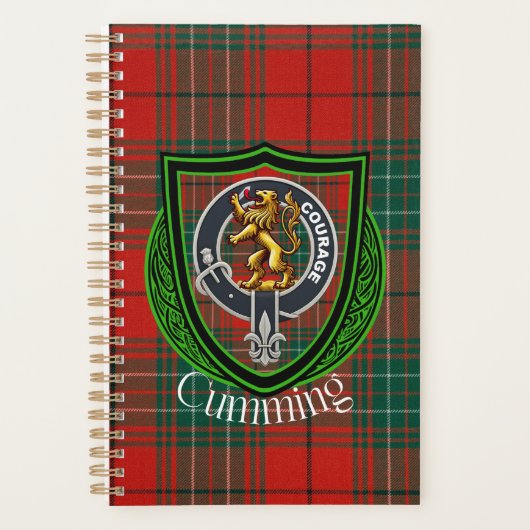 Cumming Scottish Clan Tartan & Crest プランナー手帳 (正面)