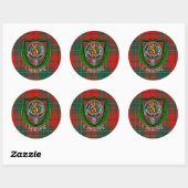 Cumming Scottish Clan Tartan & Crest ラウンドシール (シート)