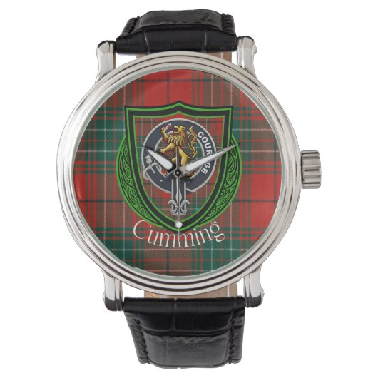 Cumming Scottish Clan Tartan & Crest 腕時計 (正面)