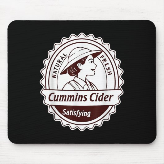 Cummins Cider Shirt - JokeおもしろいノベルティGag Gift マウスパッド (正面)