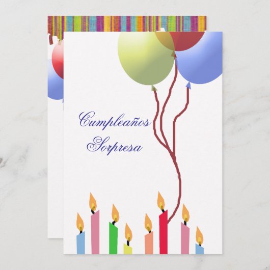 Cumpleaños -招待状 招待状 (正面/裏面)