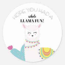Cumpleaños Llama ラウンドシール