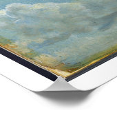 Cumulus Cloudsの勉強, 1822 (紙上の油レイドd ポスター (角)