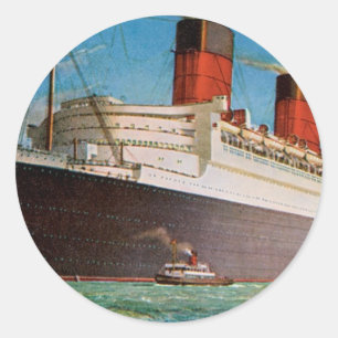 Cunardのメリー白い星ラインの女王 ラウンドシール