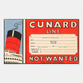 CUNARD  Line 長方形シール (正面)