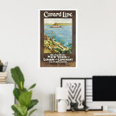 Cunard Line Quickest Route to London & the ポスター (ホームオフィス)
