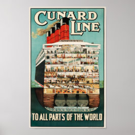 Cunard Line (To All Parts of the World)ポスター ポスター