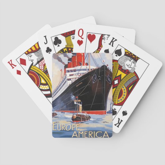 CUNARD OCEAN LINER AQUITANIA トランプ (裏面)