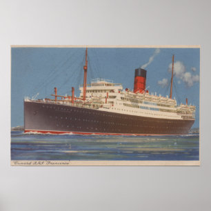 Cunard R.M.L. Franconiaの眺め ポスター
