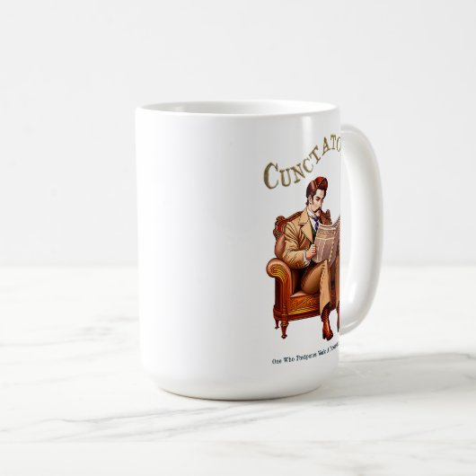 Cunctator - Procrastinator's コーヒーマグカップ (正面右)