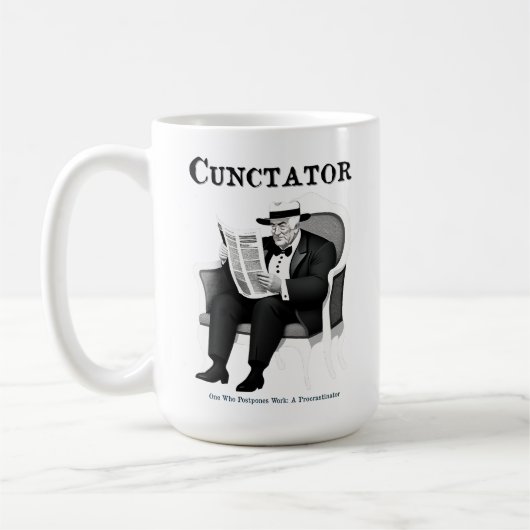 Cunctator - Procrastinator's コーヒーマグカップ (左)
