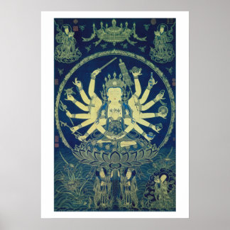 Cundi Avalokitasvara Ming Dynasty Poster ポスター