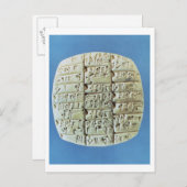 cuneiformスクリプトを使用した勘定表、c.2400 BC (t) ポストカード (正面/裏面)