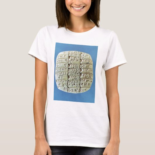 cuneiformスクリプトを使用した勘定表、c.2400 BC (t) Tシャツ (正面)