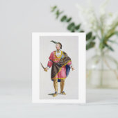 Cunne Shote, Cherokees, 1780 (colore) ポストカード (スタンド正面)