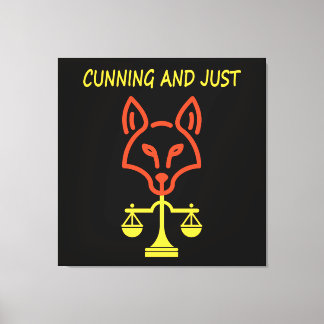 Cunning And Just - Fox Justice Balance Design キャンバスプリント