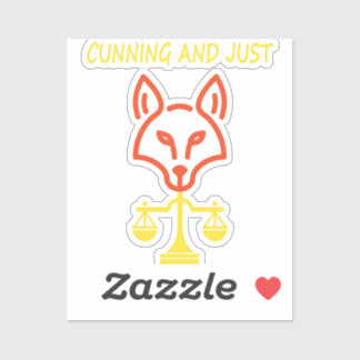 Cunning And Just - Fox Justice Balance Design シール
