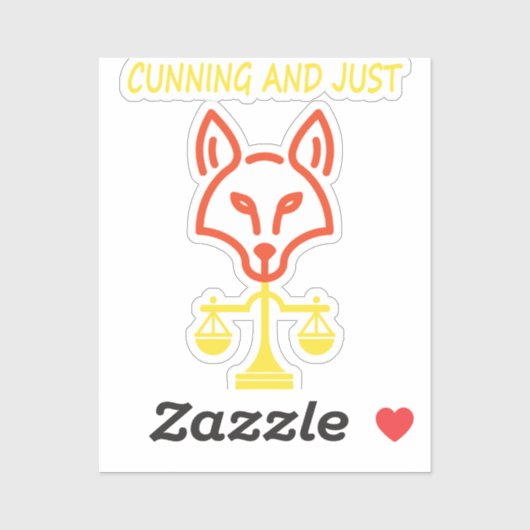 Cunning And Just - Fox Justice Balance Design シール (シート)