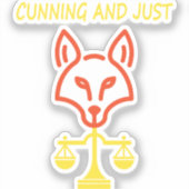 Cunning And Just - Fox Justice Balance Design シール (正面)
