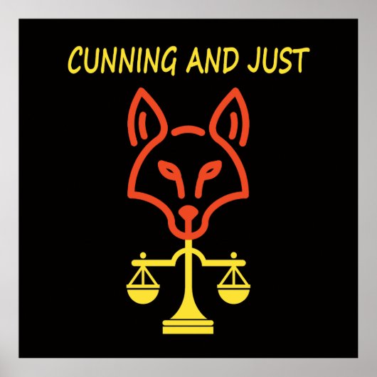 Cunning And Just - Fox Justice Balance Design ポスター (正面)