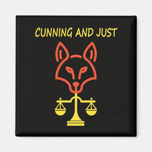 Cunning And Just - Fox Justice Balance Design マグネット (正面)