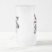 Cunninghamのタータンチェックのライオン フロストグラスビールジョッキ (中央)