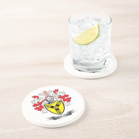 Cunninghamの家紋の紋章付き外衣 コースター (側面)