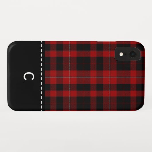 Cunninghamの格子縞のモノグラムのなiPhone XRの場合 Case-Mate iPhoneケース (裏面(横))