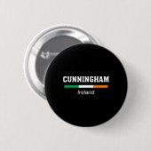 Cunningham アイルランドの家族の名前 聖パトリックの日 アイルランド 缶バッジ (正面&裏面)