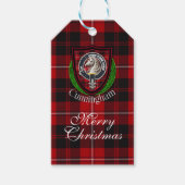 Cunningham Scottish Clan Tartan & Crest ギフトタグ (正面)