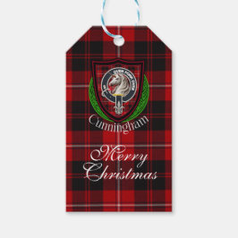 Cunningham Scottish Clan Tartan & Crest ギフトタグ