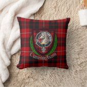 Cunningham Scottish Clan Tartan & Crest クッション (ブランケット)