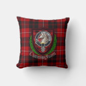 Cunningham Scottish Clan Tartan & Crest クッション (正面)