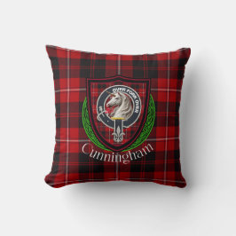 Cunningham Scottish Clan Tartan & Crest クッション