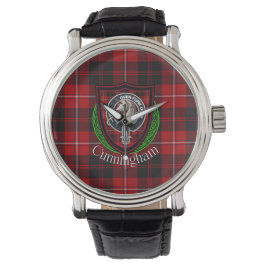 Cunningham Scottish Clan Tartan & Crest 腕時計