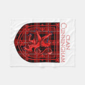 Cunningham Tartan Scottish Plaid Lion Rampant フリースブランケット (正面(横))
