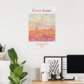 Cuno Amiet Pink Landscape Painting Pastel ポスター (ホームオフィス)