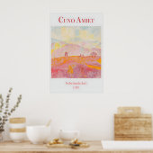 Cuno Amiet Pink Landscape Painting Pastel ポスター (キッチン)