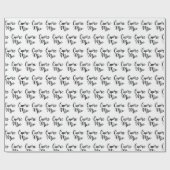 Cuore Mio (My heart) Chic Black Script Repeat ラッピングペーパー (フラット)