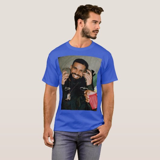 Cup and Ring Drake Rapper Tシャツ (正面フル)