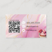 Cup cakes Baker Bakery Treats Pink 名刺 (裏面)